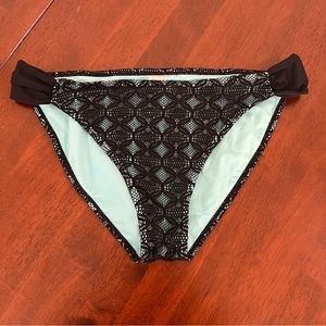 Hula Honey Blue and Black Lace bikini bottoms size XL